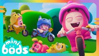 Pedaling Bike Time!  | Minibods | Express Yourself! - Moonbug Kids