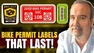 Custom Bike Permit Registration Labels. Bicycle Stickers. Small Company. www.imprints.com