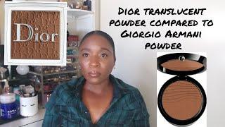 DIOR BACKSTAGE FACE & BODY POWDER COMPARED TO GIORGIO ARMANI POWDER