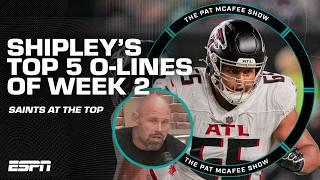 A.Q. Shipley's TOP 5 OFFENSIVE LINES of NFL Week 2  | The Pat McAfee Show