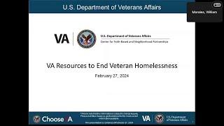 Overview of VA Resources to End Veteran Homelessness 02.27.2024