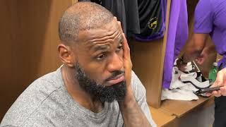 LeBron James talks postgame after Lakers’ loss to the Detroit Pistons