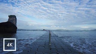 Morning Ocean Walk Sounds in Krabi, Thailand, Ao Nang Beach and Monkey Trail HDR