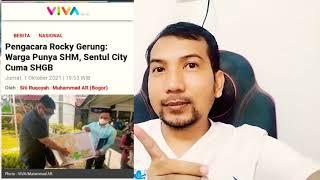 Sengketa lahan Rocky Gerung dan Sentul City ada pelajaran yang bisa kita ambil?