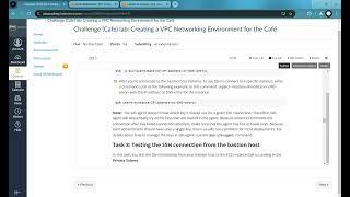 Challenge Cafe lab  Creating a VPC Networking Environment for the Café