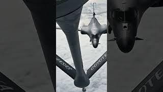See B-1 Lancer get fueled up by a KC-135 Stratotanker