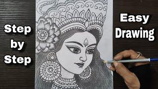 Happy Navratri | How to draw durga maa | Navratri drawing | Maa durga drawing | pencil drawing