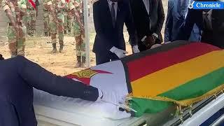 The late VP Mphoko has been placed at his final resting place at his plot in Douglasdale in Umguza