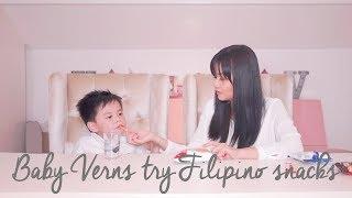 VernVerniece: Baby Verns Try Filipino Snacks