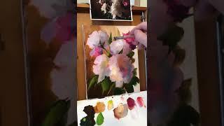 Белые пионы маслом  Часть 2. Peonies oil painting Part 2. Мастер-класс Марселя Сигнатуллина.