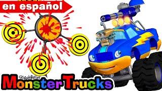 Colores Para Niños con Monster Trucks - Bola de Pintura de Colores Primarios