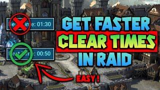 EASY TIPS to get 'FASTER CLEAR TIMES' In Raid Shadow legends