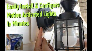 Motion Detection Lights - Easily Install - Cheap DIY Security For Your House - HZ 4132 BK