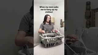 Hanging up my clothes!