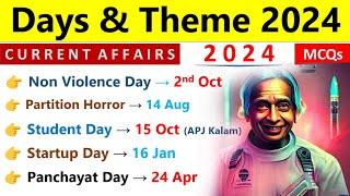 Days & Themes 2024 Current Affairs | 2024 Days & Theme Current Affairs | Important Diwas 2024 |