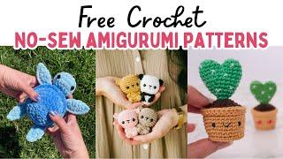 25 FREE No-Sew Amigurumi Crochet Patterns | Easy & Quick Crochet Plushie Patterns #crochet