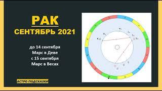 РАК. Гороскоп - СЕНТЯБРЬ 2021 ГОД.