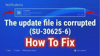 PS4 Update Error SU-30625-6 How To Fix