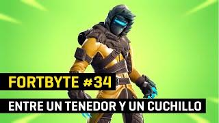 Forbyte #34 en Fortnite: Se encuentra entre un tenedor y un cuchillo