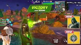 Samsung S23 Ultra 60 FPS Fortnite Mobile Gameplay *Victory Von Doom (Isle of Doom Boss) High Kills!*