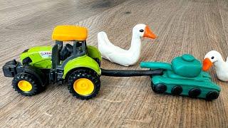 Tractor Tank and Geese - Toys Cars - Cartoon City of Cars 392 series