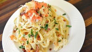 Cameren's Crab and Bacon Fettuccine Alfredo | Cooking With Carolyn