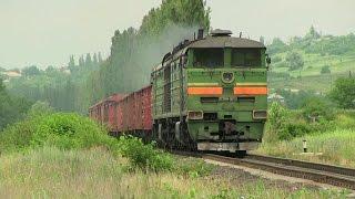 Тепловоз 3ТЭ10М-0037 на перегоне Бахмут-Корнешть / 3TE10M-0037 between Bahmut and Kornesti