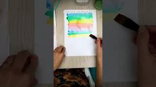 Easy painting to make ! And so satisfying ! #rainbow #pastel #shorts