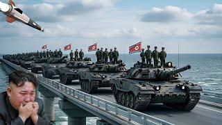 HAPPENING 2 HOURS AGO! Convoy of 750 Tanks and 3,000 North Korean Soldiers Bombarded on Bridge