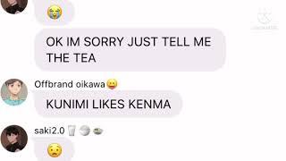 THERES A NEW FRIEND GROUP⁉️|Haikyuu texts|KAGEYAMA AND YAHABA ARE BESTIES⁉️|1/2|KUNIMI LIKES KENMA⁉️