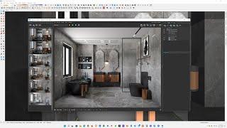 Interior Rendering Settings in Sketchup & Vray Next Tutorial #047   Full Lighting & Render Setup