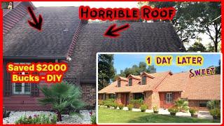 Absolute GENIUS & FASTEST Way To Clean a House Roof/Shingles, Siding, Deck, Fence, Clean it Spotless