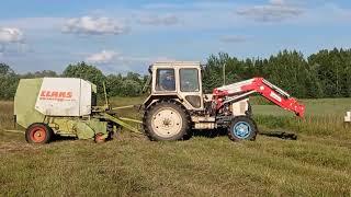 Кручу рулоны.Рулонный пресс CLAAS ROLLANT 46 roto cut.