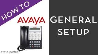 Avaya Partner Telephone  Programming, General set-up