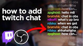 How to add twitch chat in OBS - full guide
