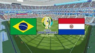 BRASIL X PARAGUAI - COPA AMÉRICA 2019 - QUARTAS DE FINAL. - 27/06/2019 - PES 2019