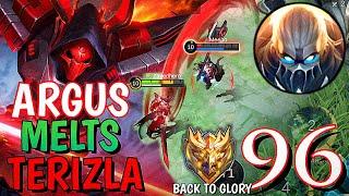 Red Argus Melts Red Terizla & Reaches Glory ~ Mobile Legends | Road To Argus Global | 96