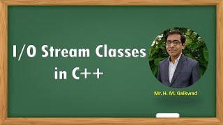 IO Stream classes in C++