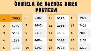 Quinielas Primera y matutina de La Ciudad y Buenos Aires, Jueves 12 de Enero