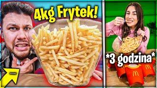 KTO SZYBCIEJ ZJE OGROMNĄ MISKĘ FRYTEK WYGRYWA! *10 000 kcal*