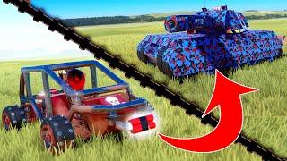 EXPLOSIVE CARS vs TANKS!  Who Can Dodge the Cars The Longest?