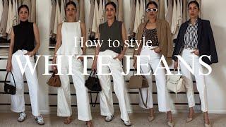 HOW TO STYLE WHITE JEANS WOMEN - 14 CLASSY OUTFIT IDEAS | The Allure Edition