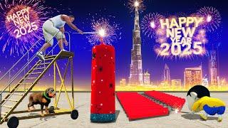 SHINCHAN AND FRANKLIN VISITED DUBAI & CELEBRATED NEW YEAR WITH GIANT CRACKERS IN GTA 5