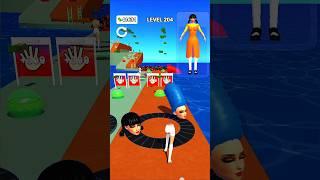 build a queen, barbie doll gameplay lvl 204 squid game dress up short hair #gaming #3d #buildaqueen