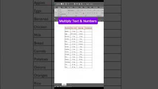 How to Multiply Text & Numbers in Excel Without Errors!