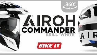 Airoh Commander - 'Skill White' (Gloss) - 360° View || The Ultimate Dual-Sport Helmet