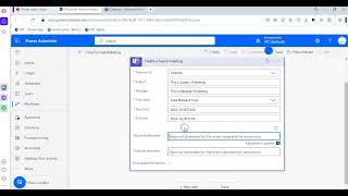 Lesson89- Flow to create Meeting - Power Automate 1000 Videos