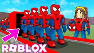 SPIDERMAN FACTORY IN ROBLOX!! ️️ Super Hero Tycoon