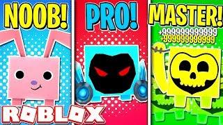 ROBLOX NOOB VS PRO VS MASTER! (ROBLOX PET SIMULATOR)