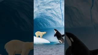 Whale  Polar Bear Epic Arctic Battle! ‍️ #WildlifeFight #Nature #ArcticShowdown #Survival